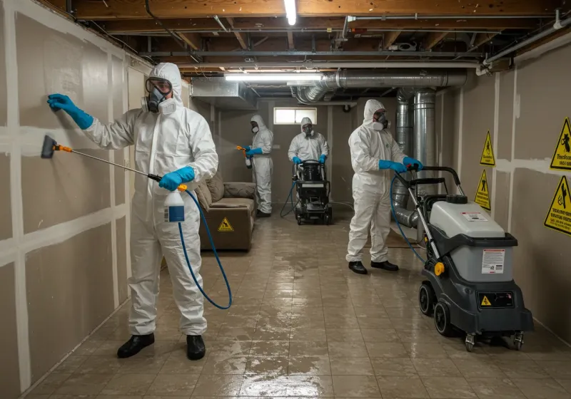 Basement Moisture Removal and Structural Drying process in Chittenden County, VT